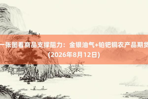 一张图看商品支撑阻力：金银油气+铂钯铜农产品期货(2026年8月12日)