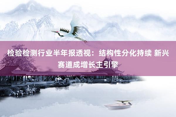 检验检测行业半年报透视：结构性分化持续 新兴赛道成增长主引擎