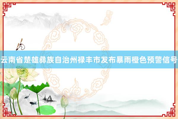 云南省楚雄彝族自治州禄丰市发布暴雨橙色预警信号